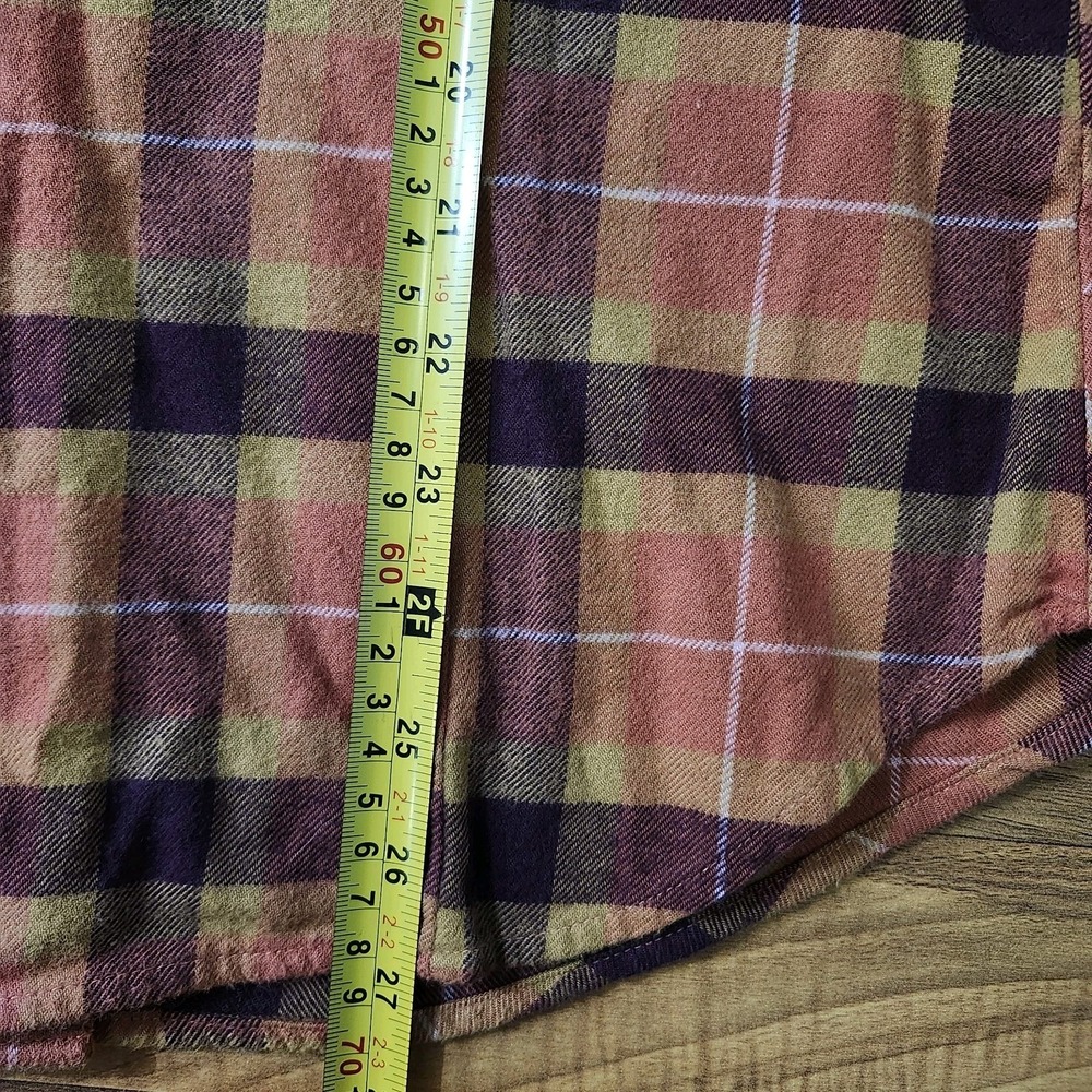 Patagonia Organic Cotton Midweight Fjord Flannel Shirt Vista Burl Red Medium Euc - Picture 4 of 12